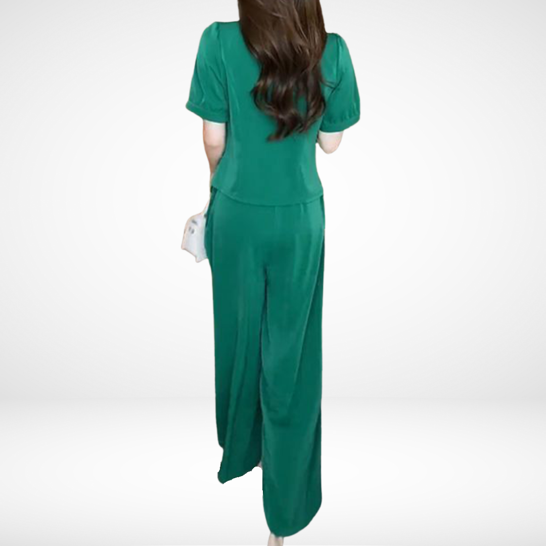 Elsie™ Elegant Short-Sleeve Two-Piece Set