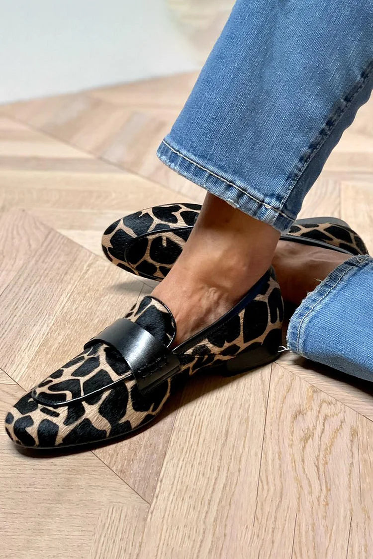 Animal Print Loafer with Elegant Details