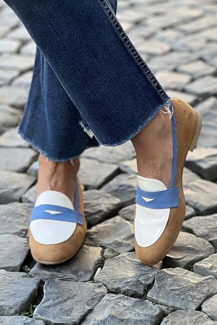 Color Block Loafers