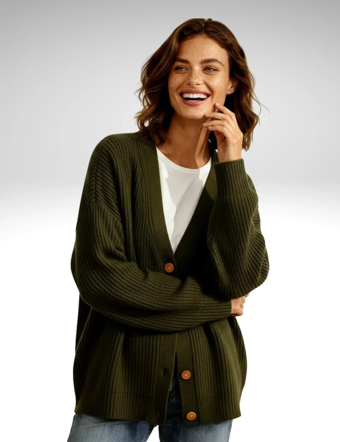 Oversized Rib Cardigan