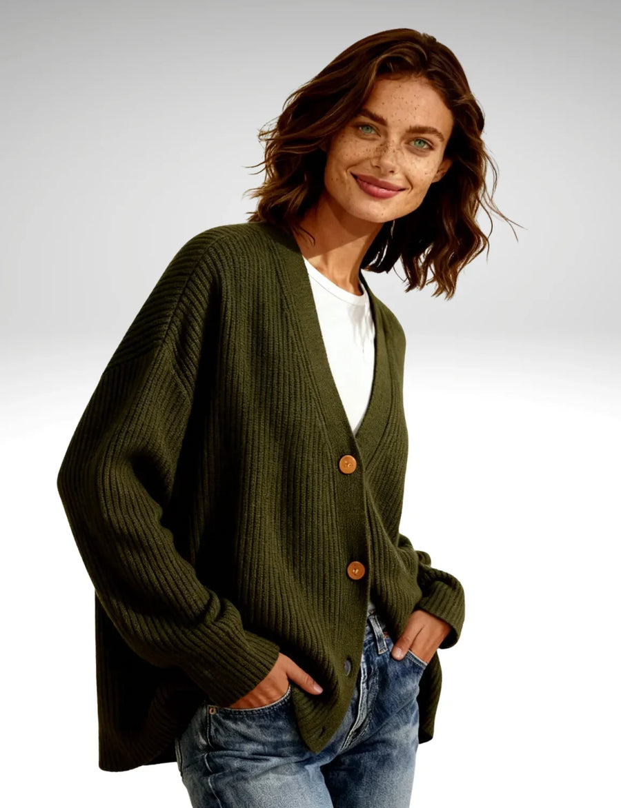 Oversized Rib Cardigan