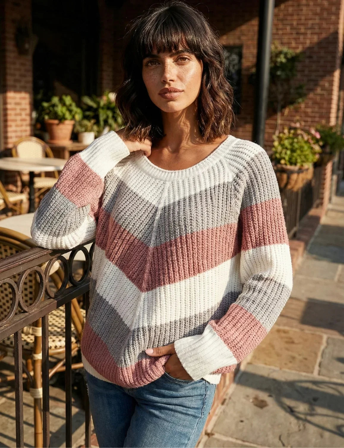 Rosewood Chevron Jumper