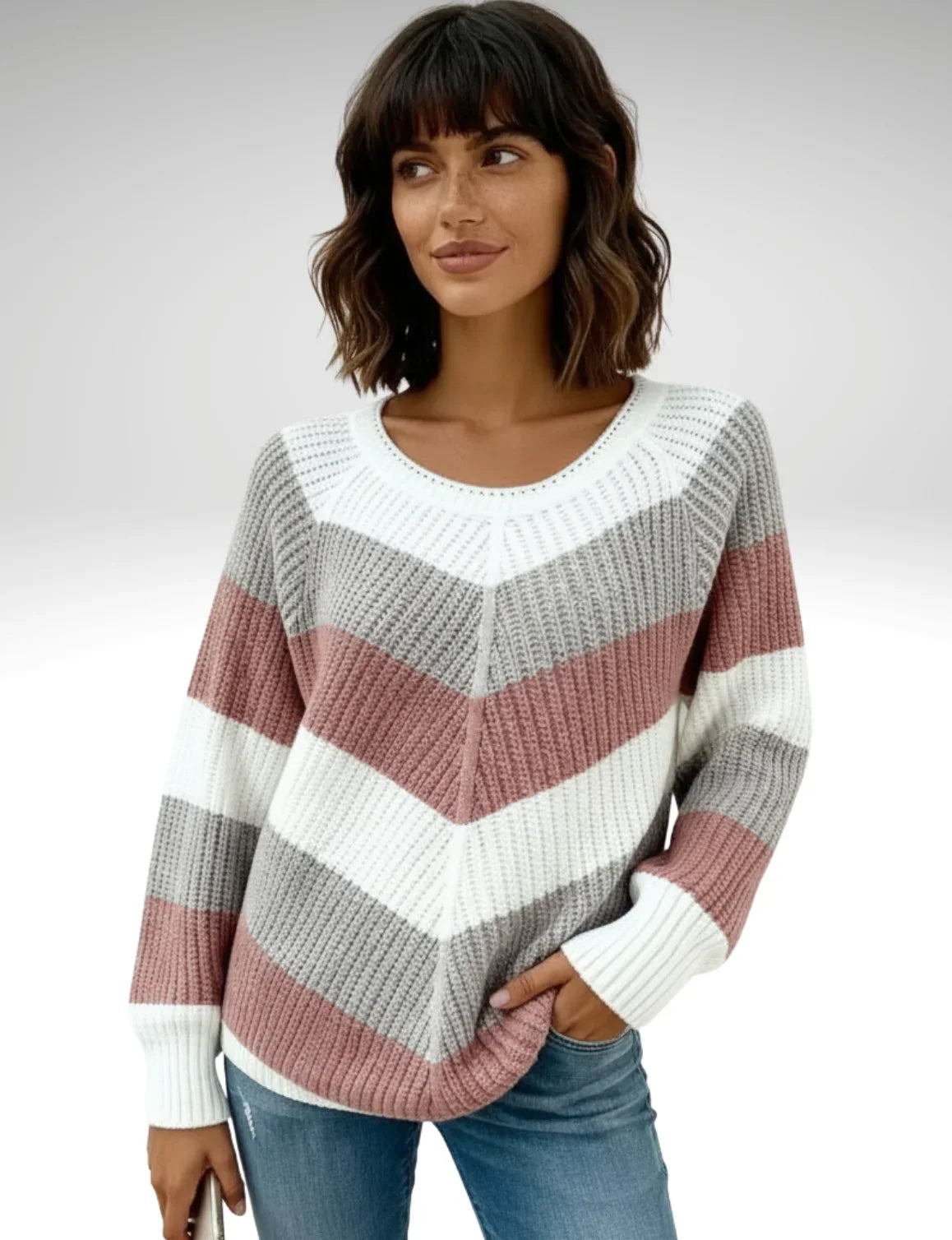 Rosewood Chevron Jumper