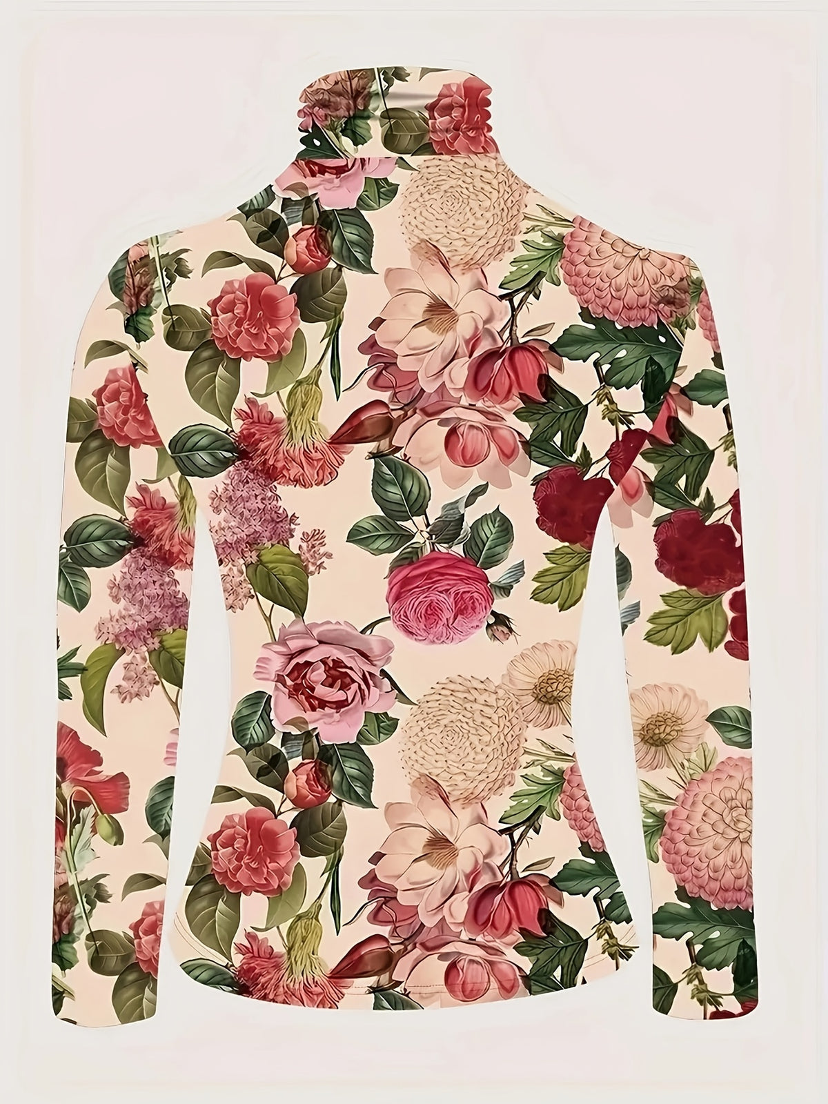 Rosalind | Floral High-Neck Turtleneck