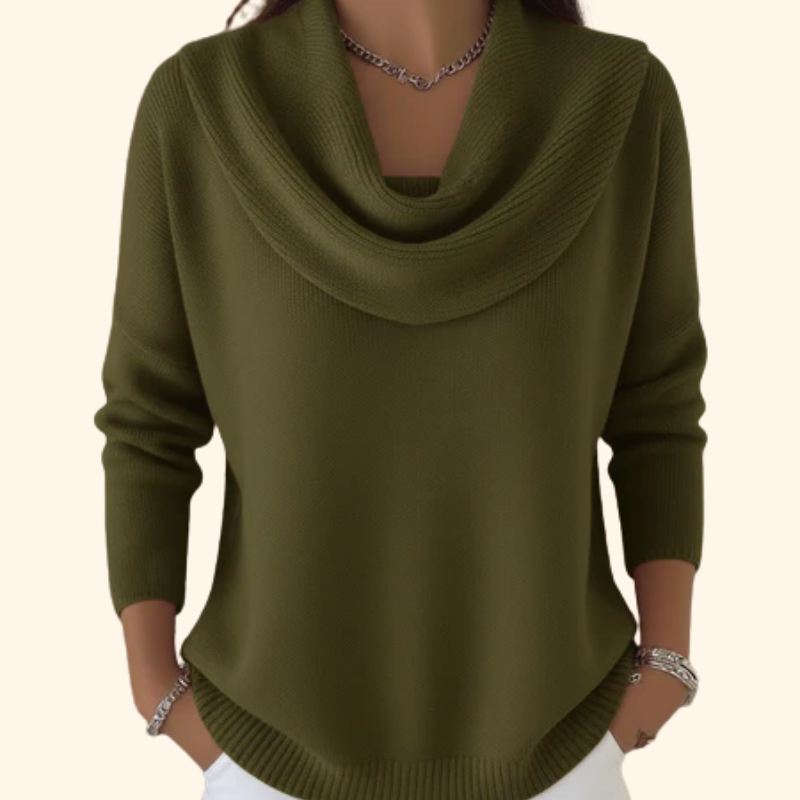 Claire | Draped Collar Knit