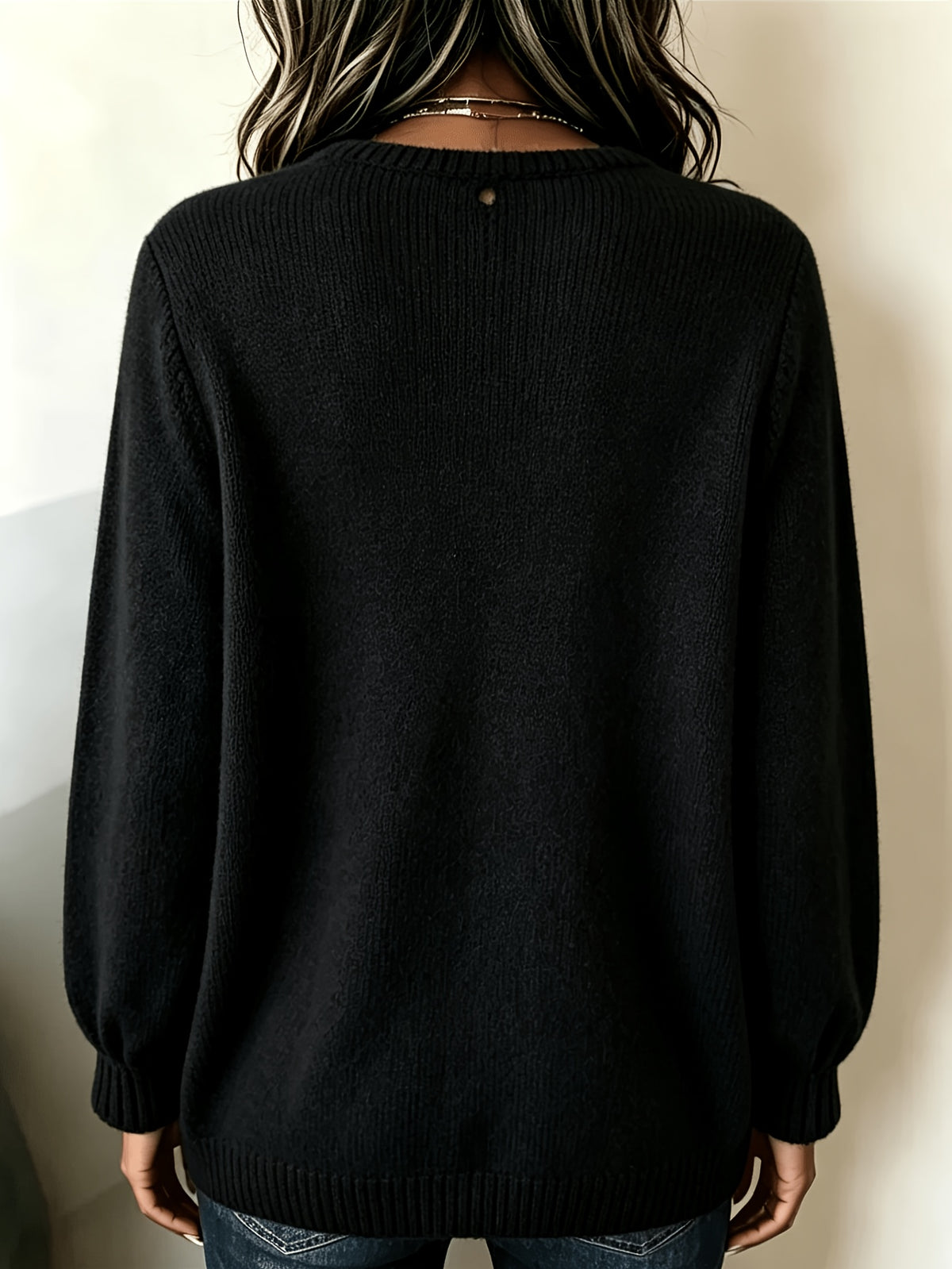 Cozy Pullover with Bell and Long Sleeves