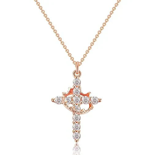 The Eternal Cross & Crown Necklace