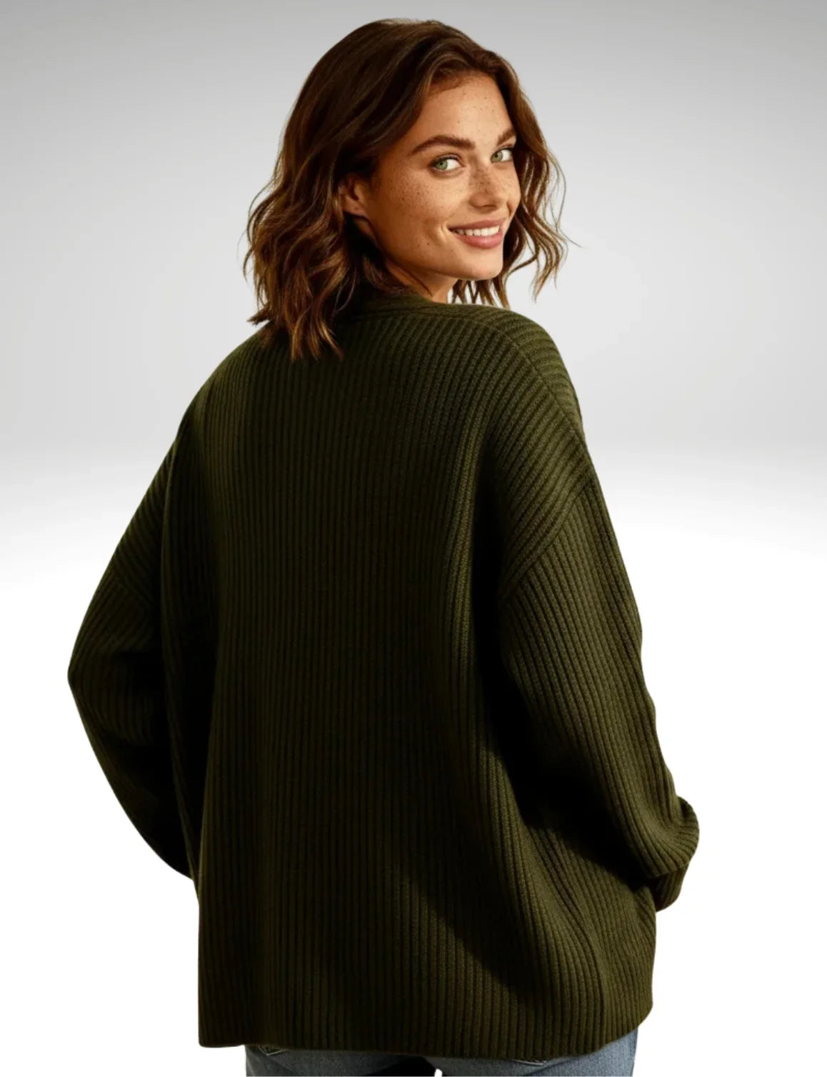 Oversized Rib Cardigan