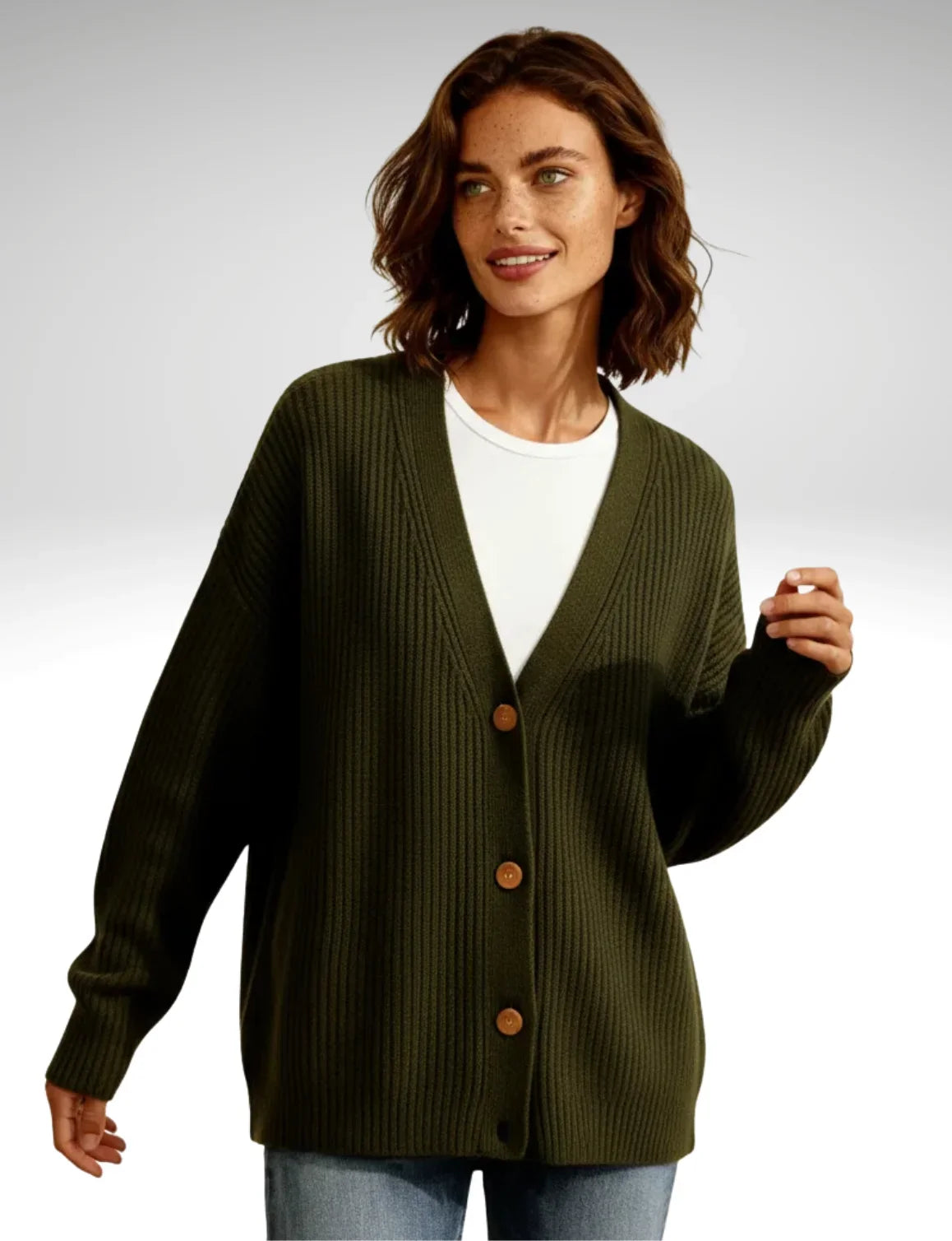 Oversized Rib Cardigan