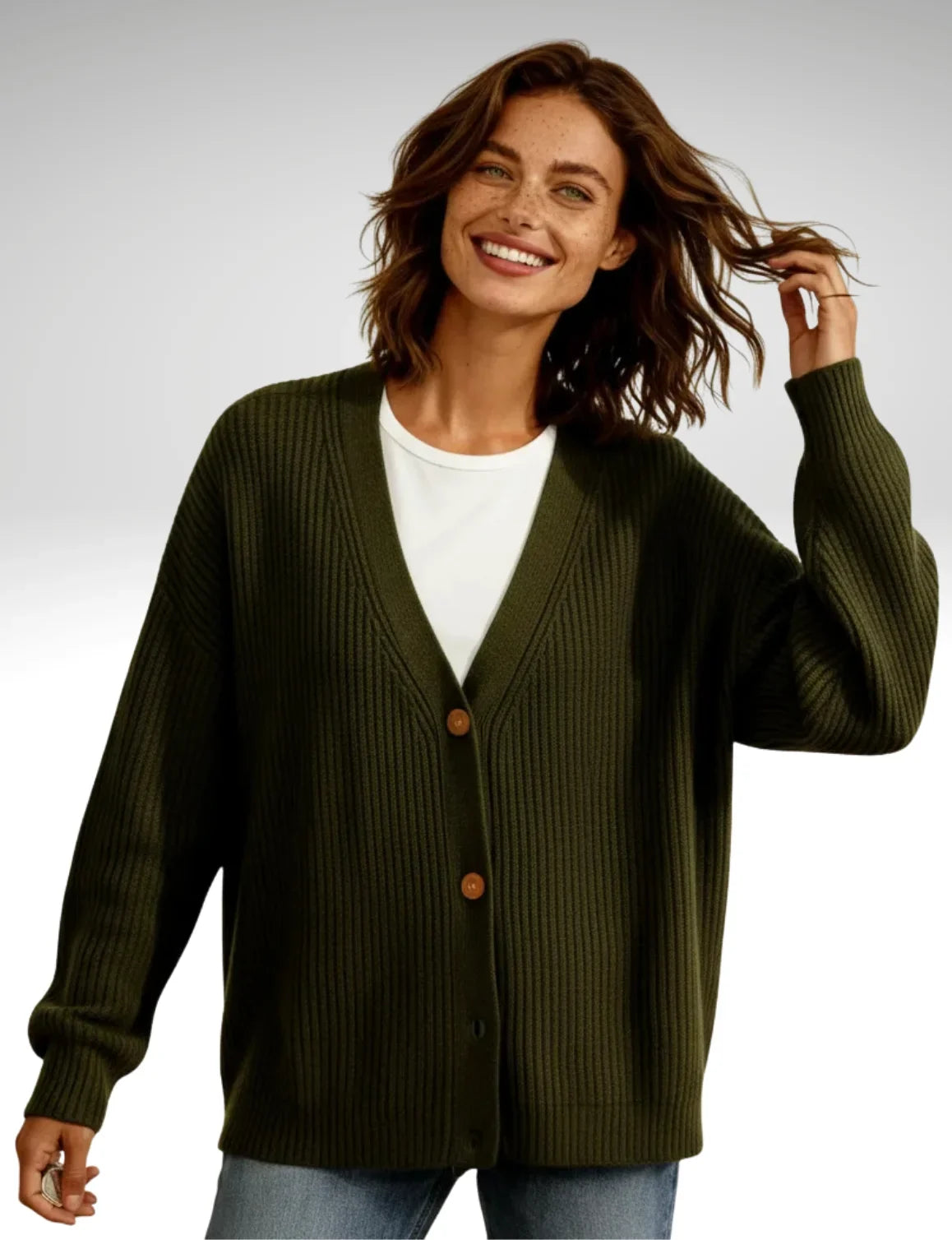 Oversized Rib Cardigan