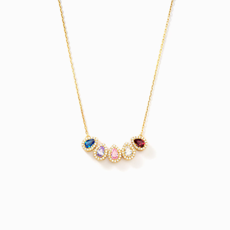 Tears of Joy Teardrop Family Birthstone Necklace