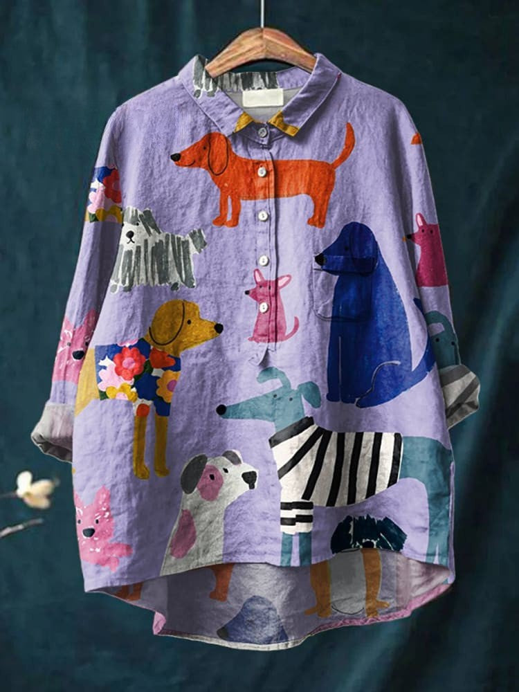 Mae | Colorful Pups Shirt