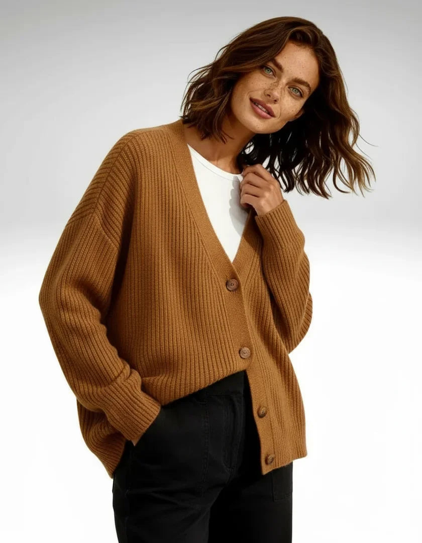 Oversized Rib Cardigan
