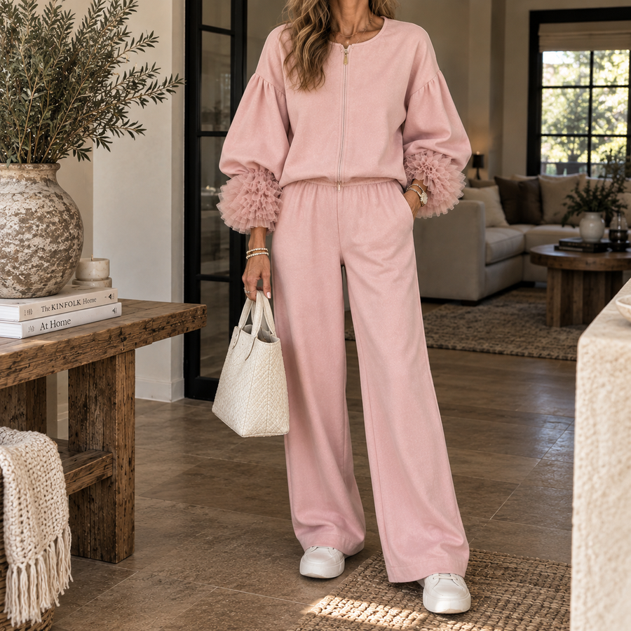 Marisol Lantern Sleeve Two-Piece Set