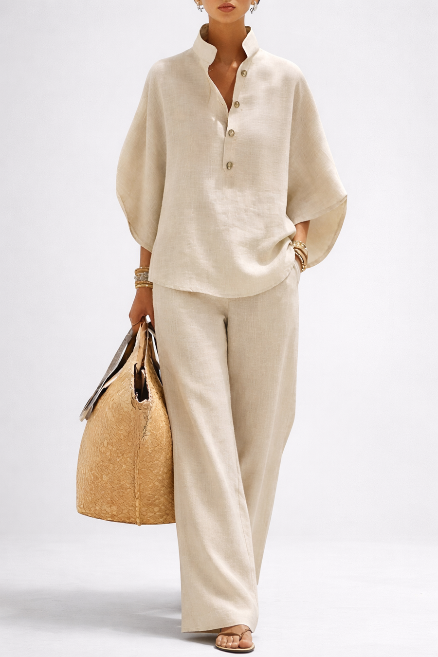 Vienna | Elegant Wide Leg and Collar 2 Piece Set