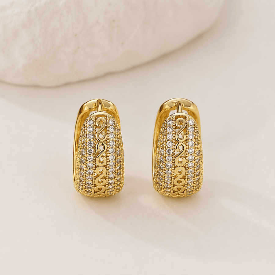 Gold Plated Bohemian Turquoise Bead Earrings