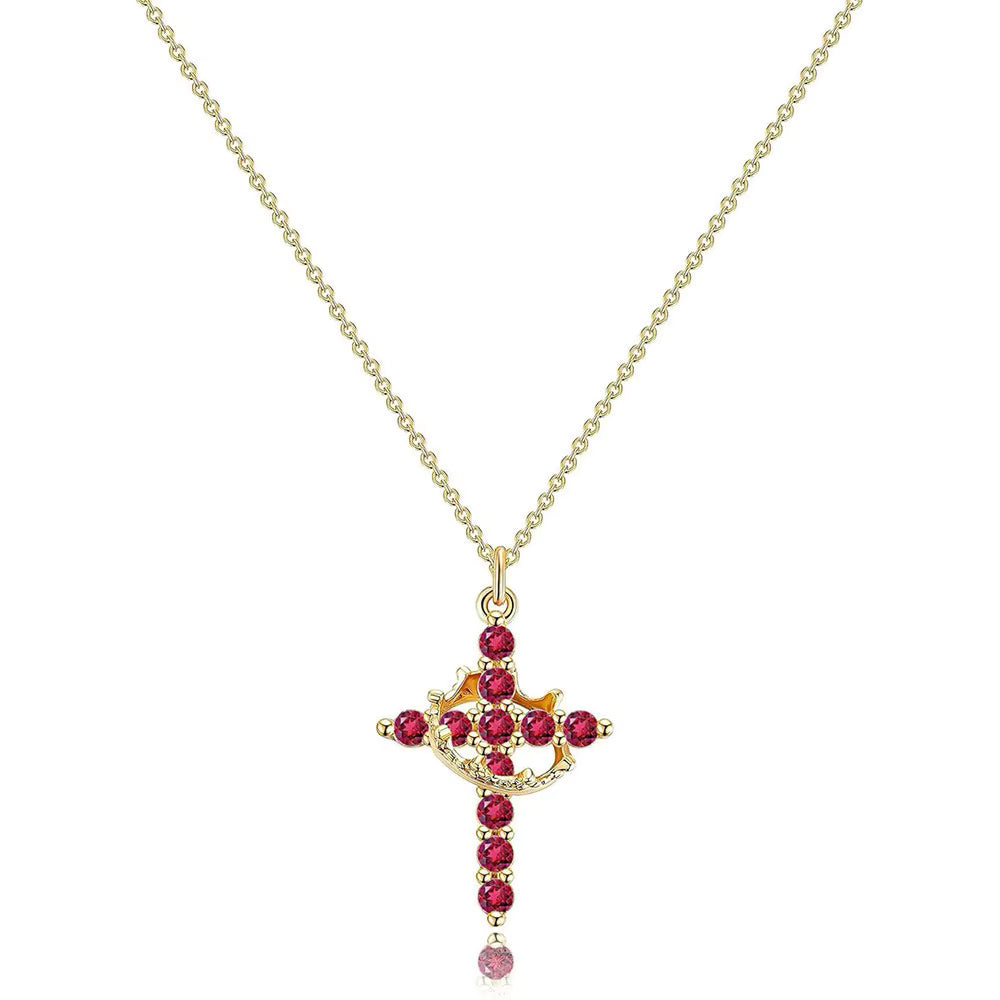 The Eternal Cross & Crown Necklace