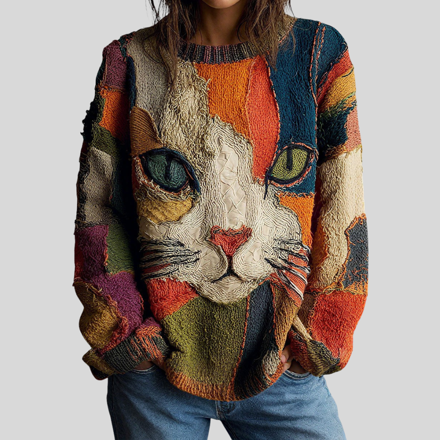 Artistic Cat Statement Top