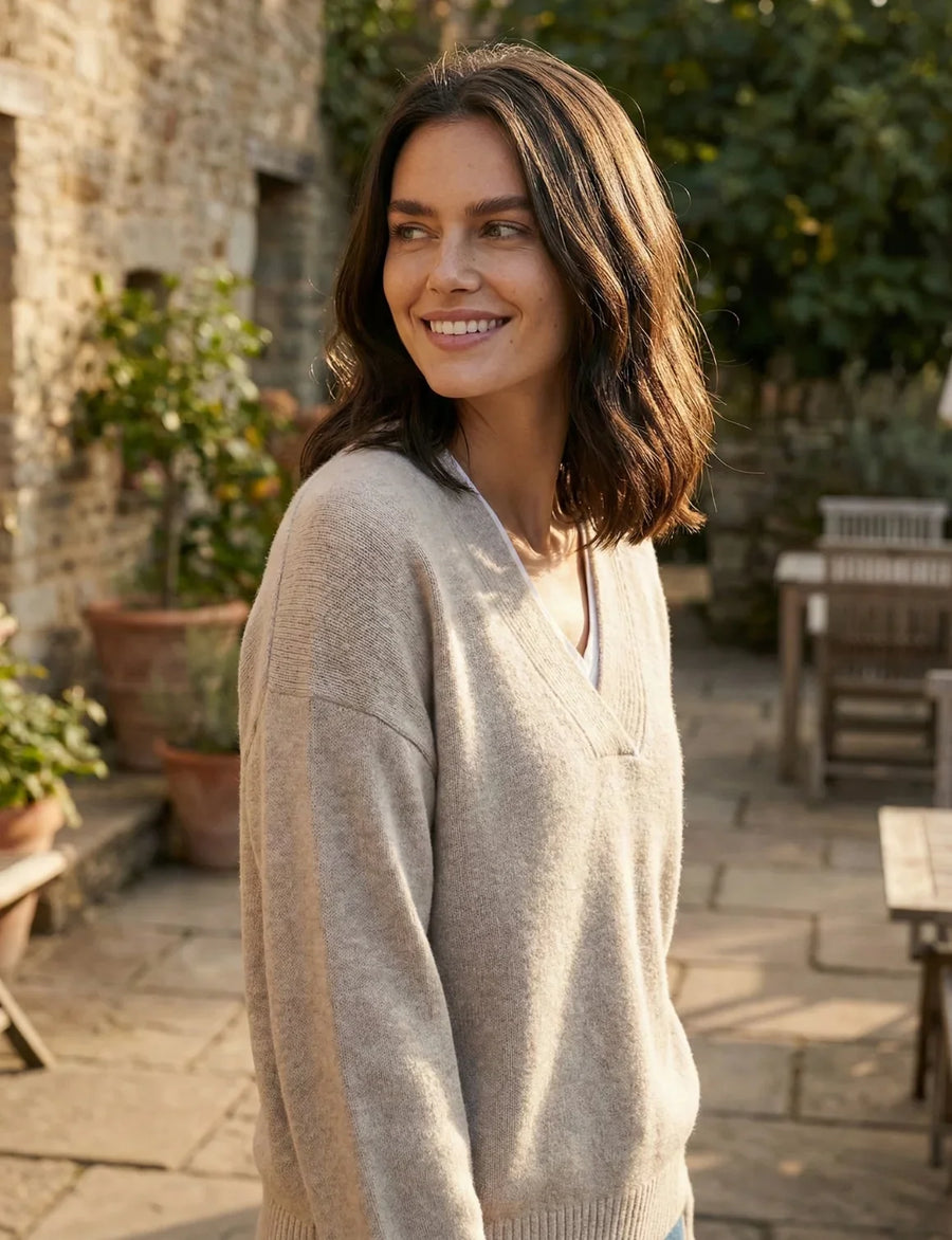 Tess V-Neck Soft Jumper