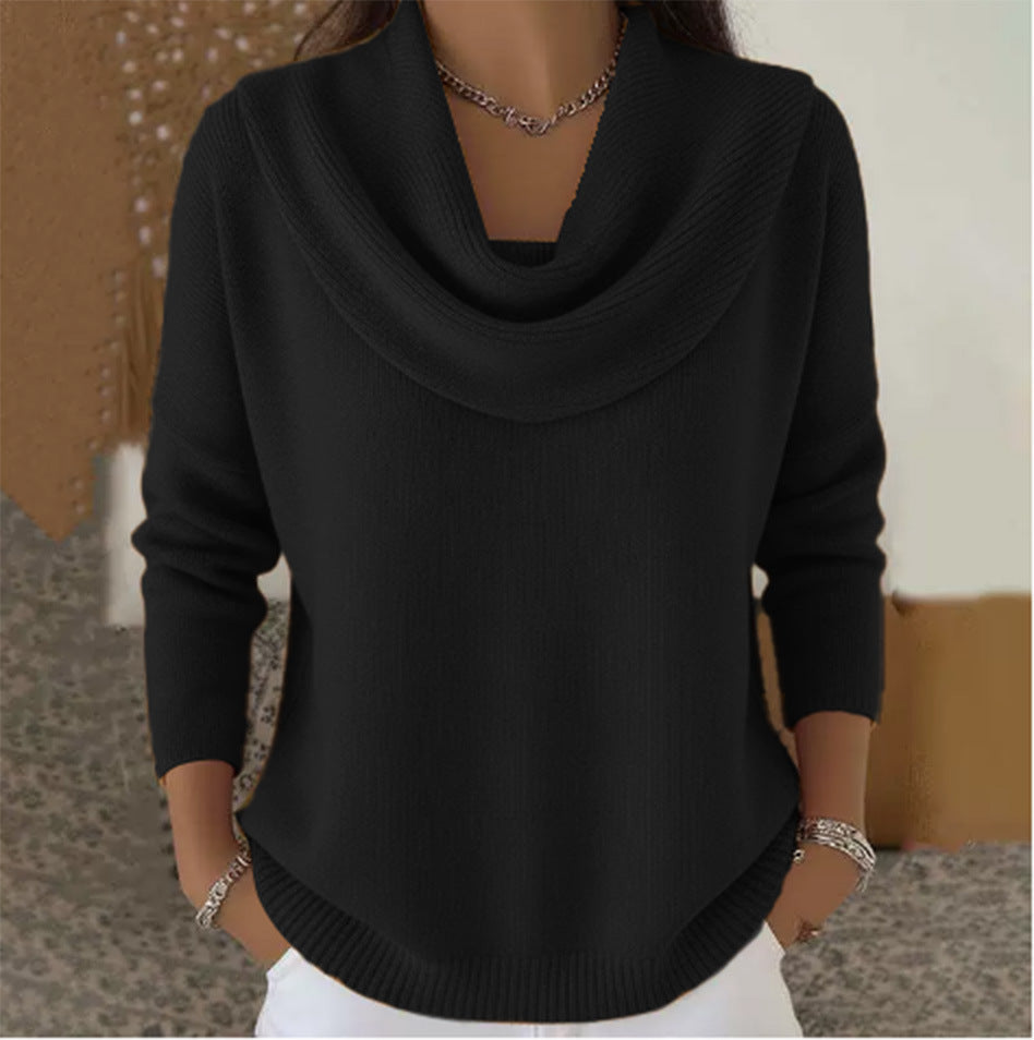 Claire | Draped Collar Knit