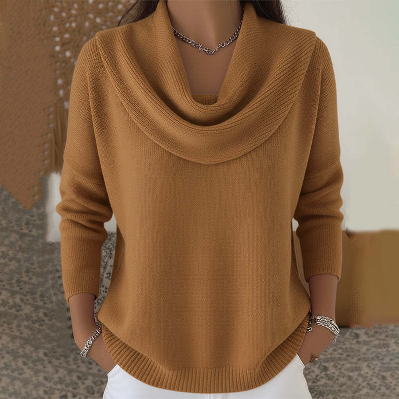 Claire | Draped Collar Knit