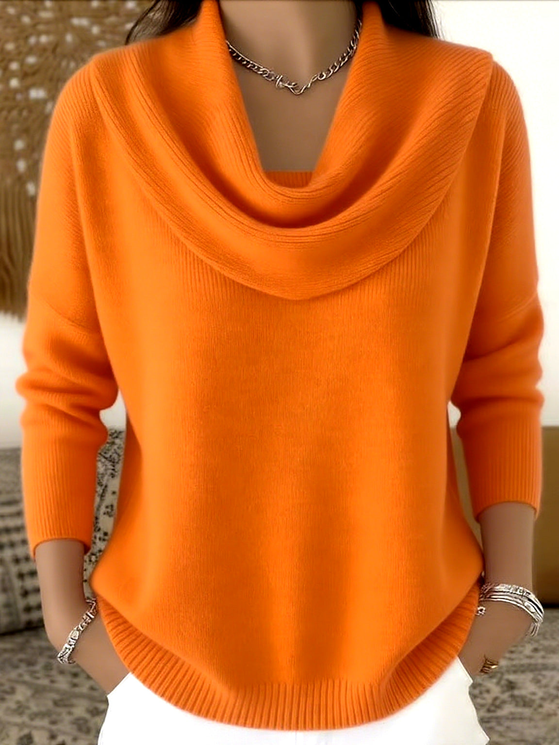Claire | Draped Collar Knit