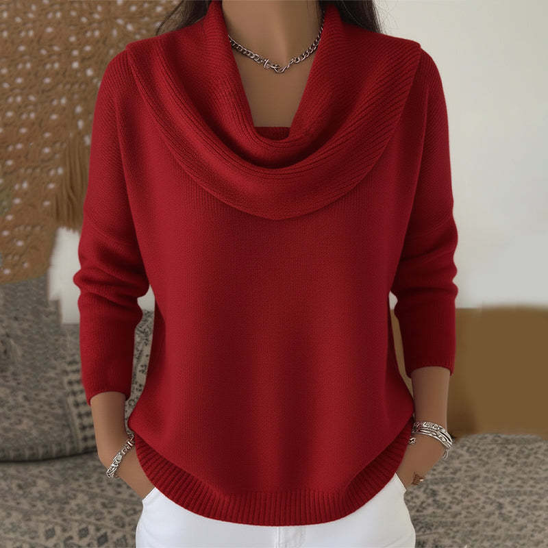 Claire | Draped Collar Knit