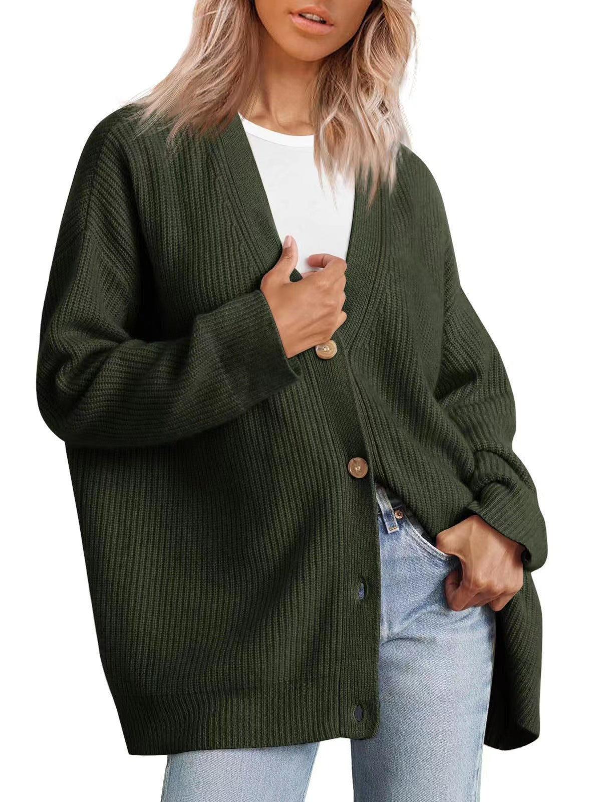 Oversized Rib Cardigan
