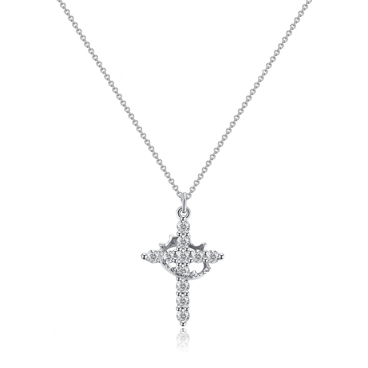 The Eternal Cross & Crown Necklace