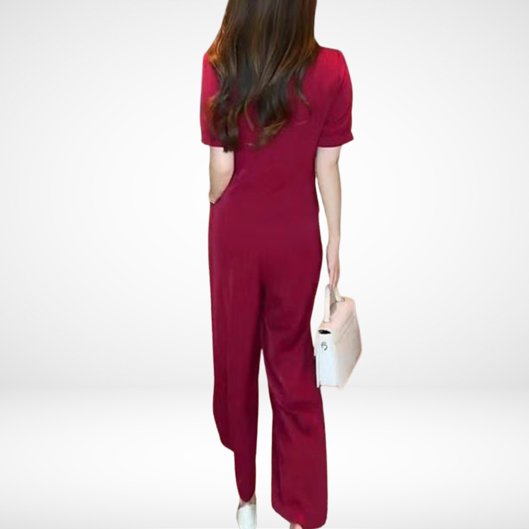 Elsie™ Elegant Short-Sleeve Two-Piece Set