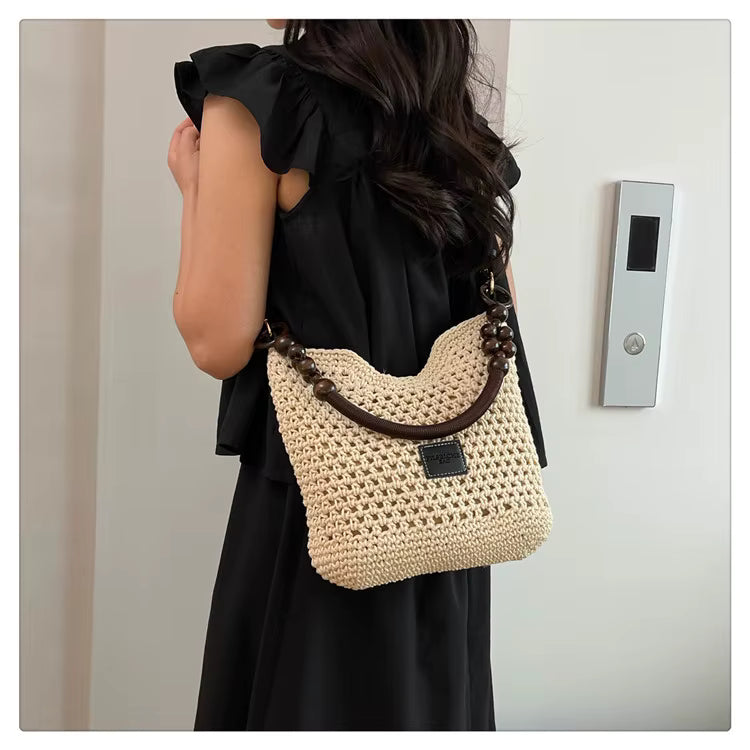 Petra™ | The Wooden Bead Shoulder Bag