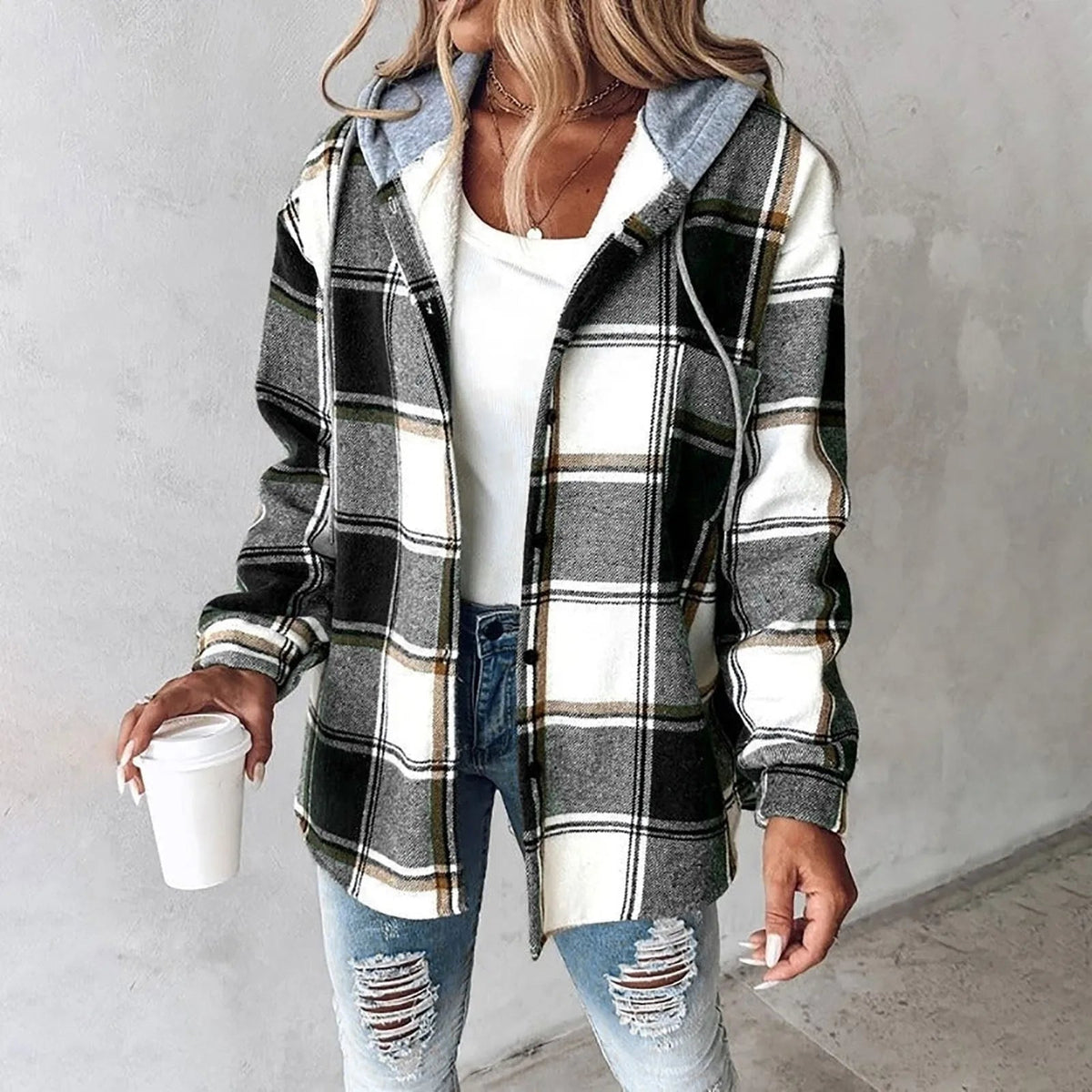 Elise Hooded Lined Overshirt