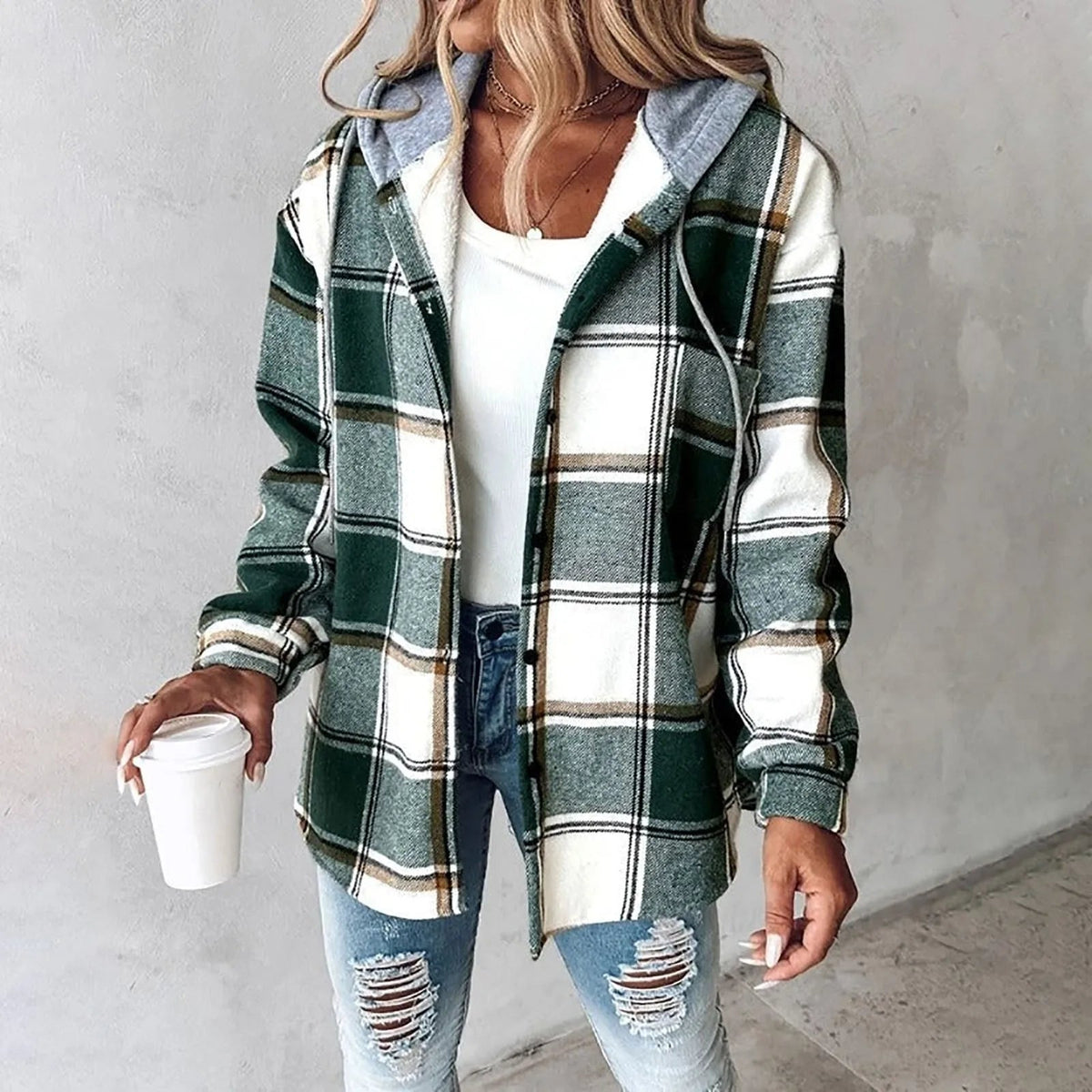 Elise Hooded Lined Overshirt
