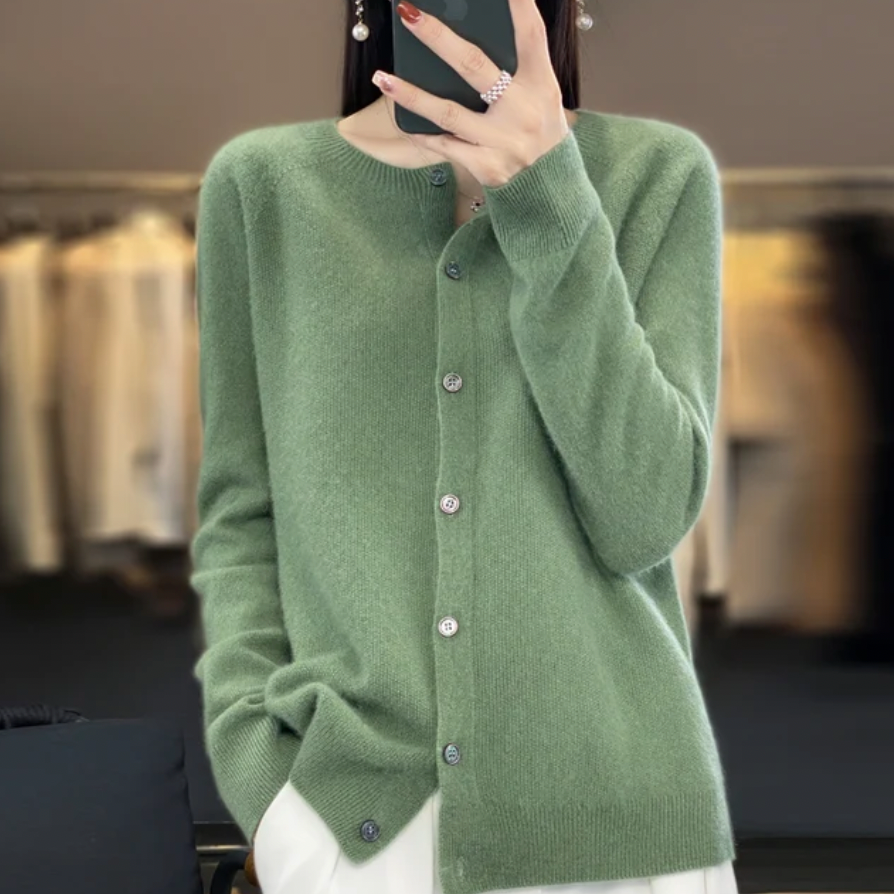 Sage Crew Cardigan