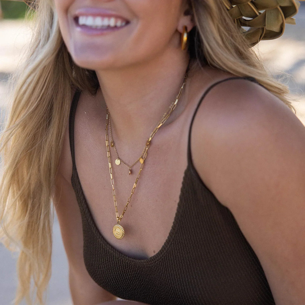 Funky Buddha Necklace | White Gold