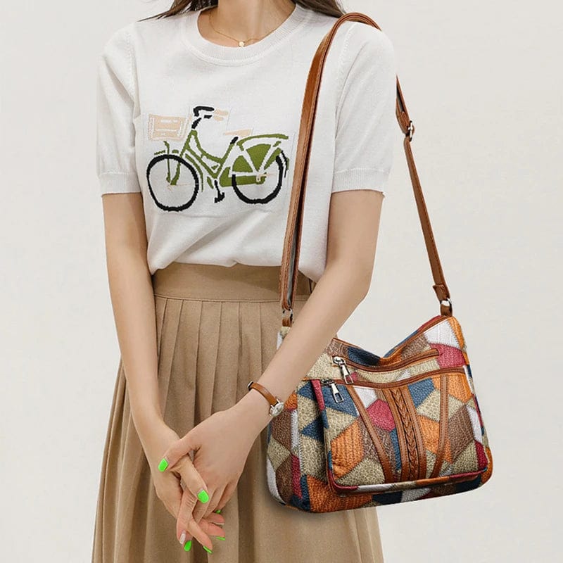 Jacqueline - Mosaic Leather Handbag