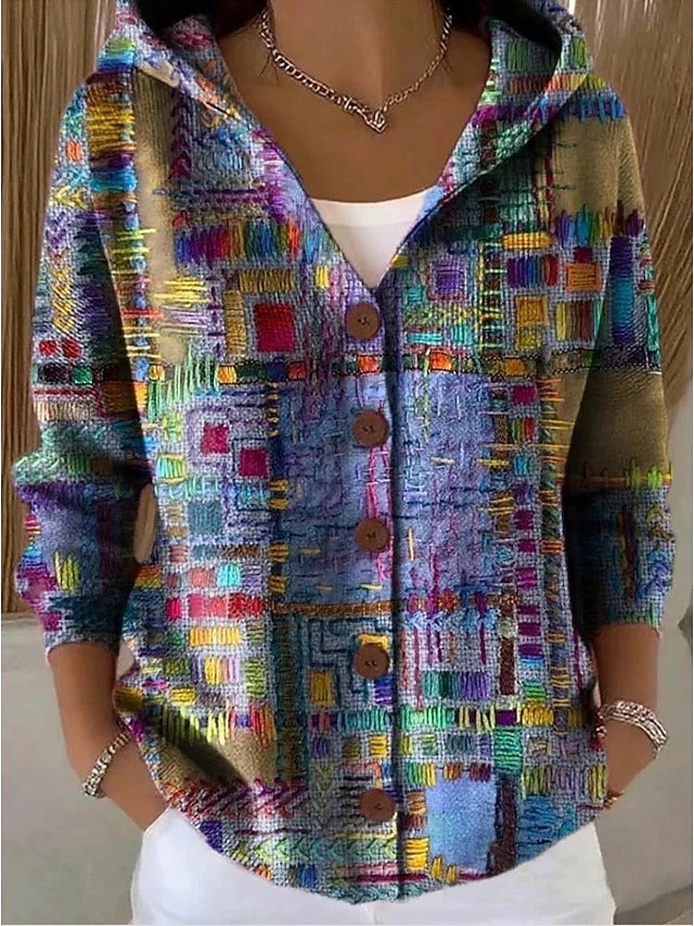 Women's Patchwork Hooded Vest