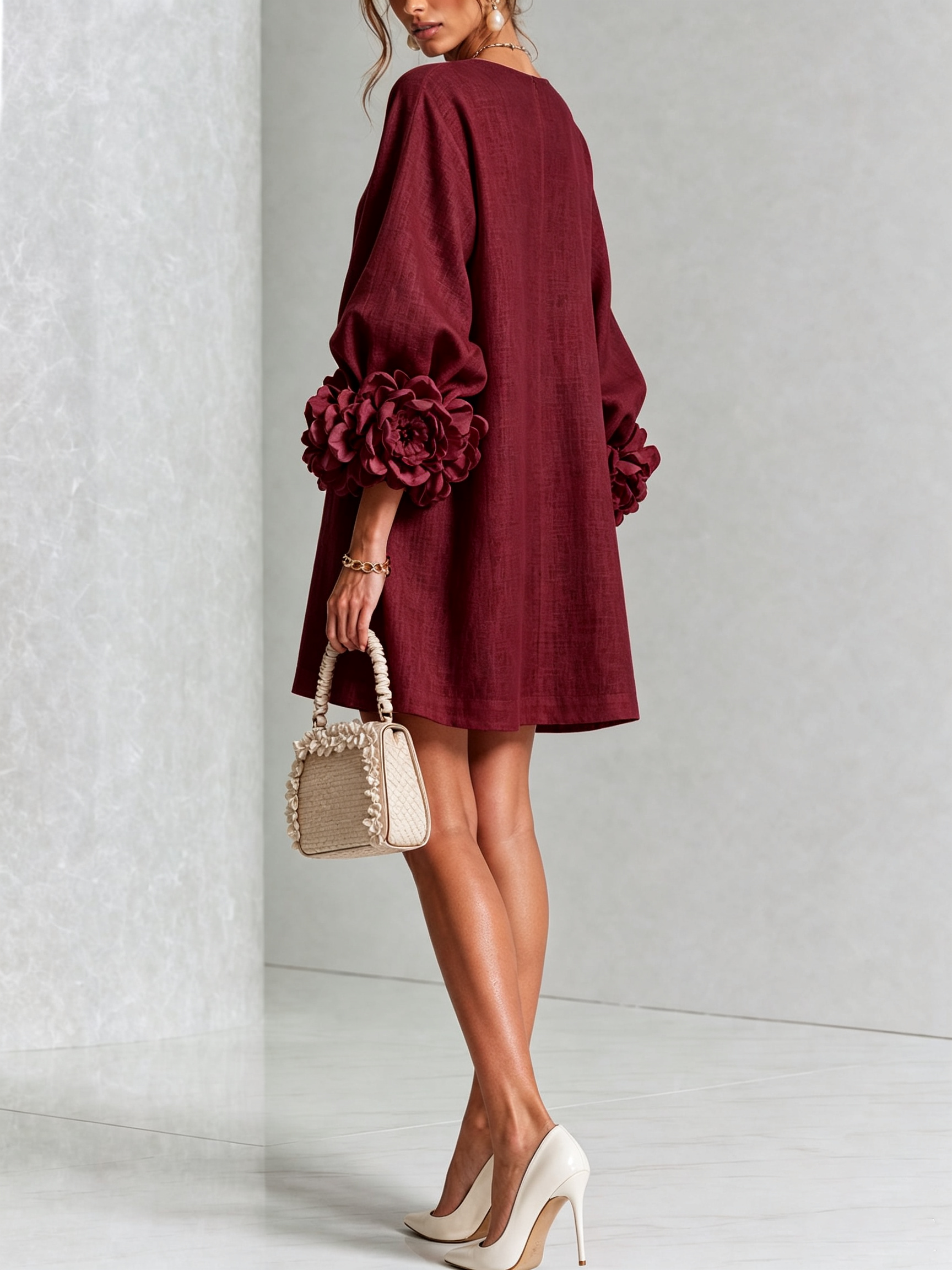 Floral Button-down Mini Dress