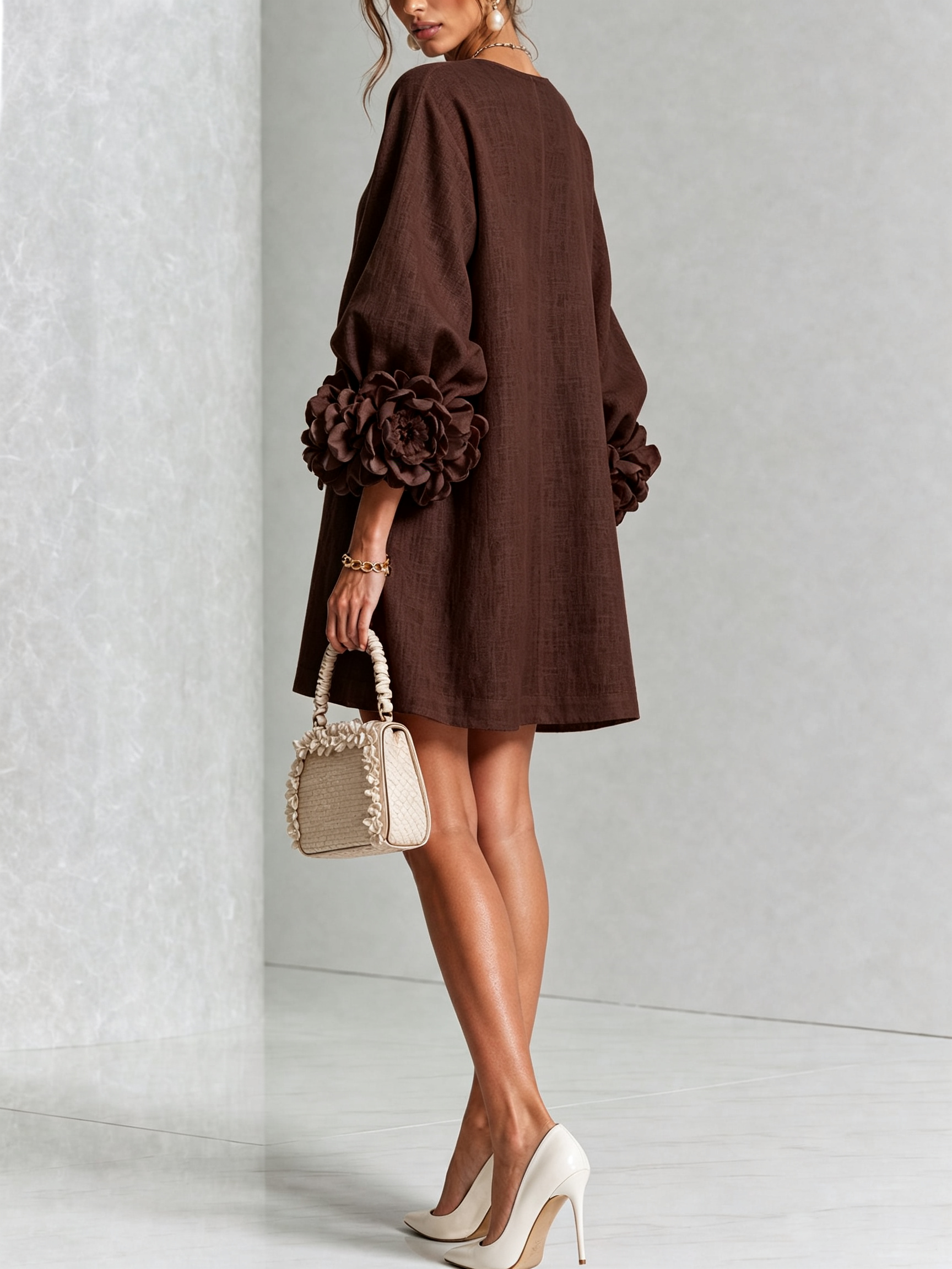 Floral Button-down Mini Dress