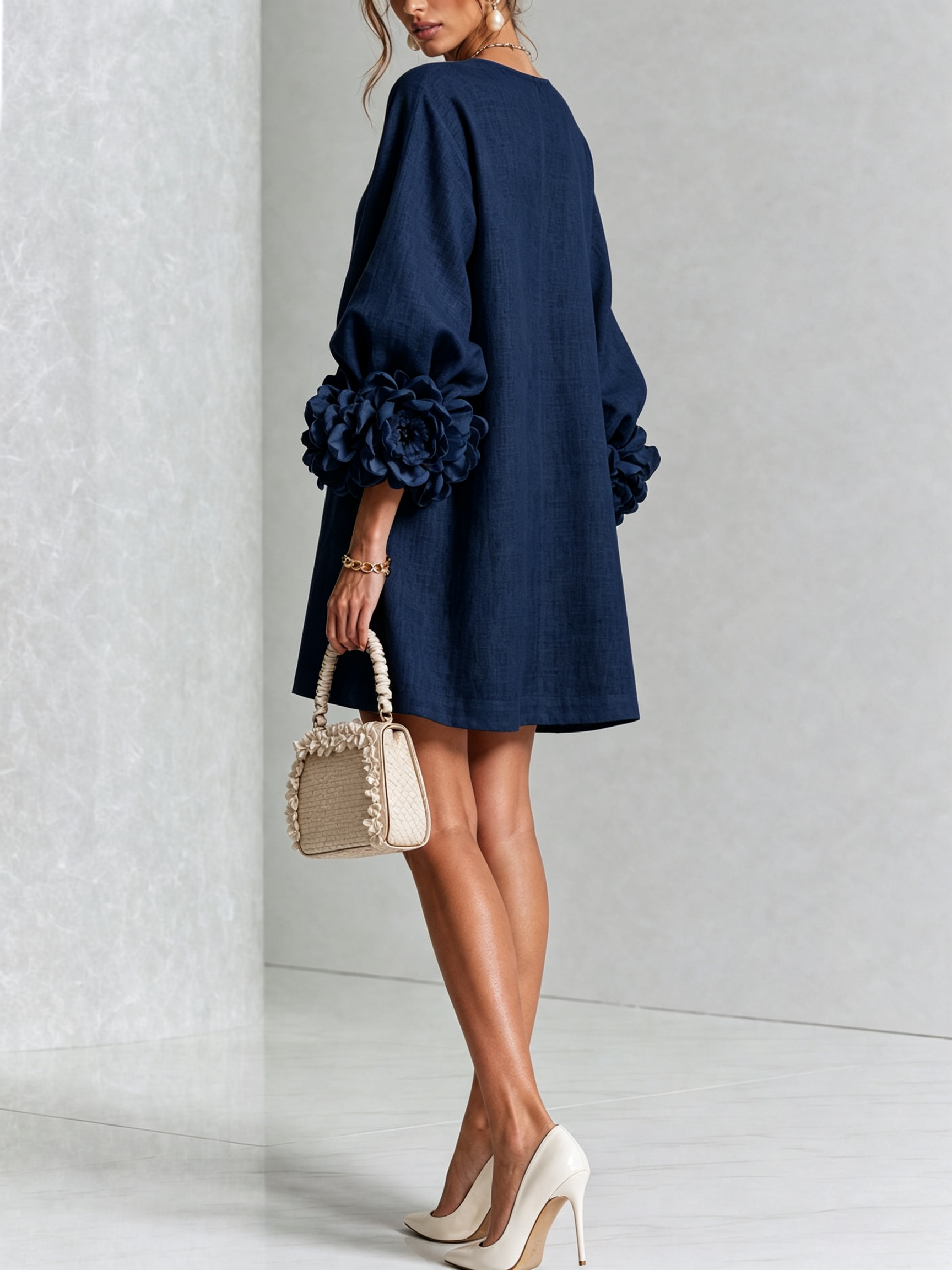 Floral Button-down Mini Dress
