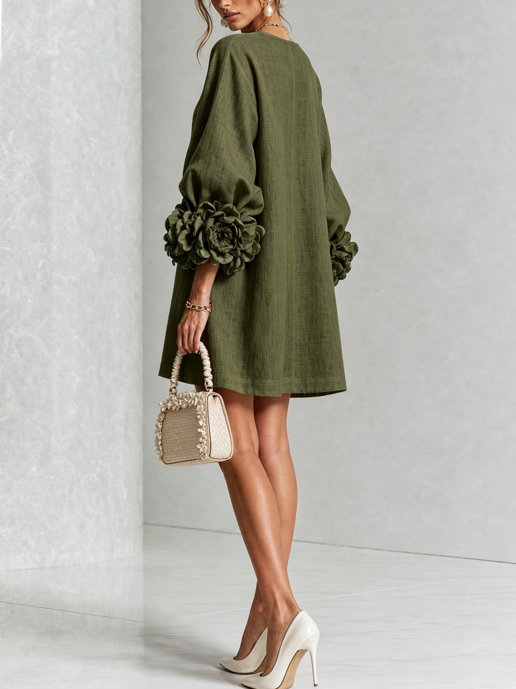 Floral Button-down Mini Dress