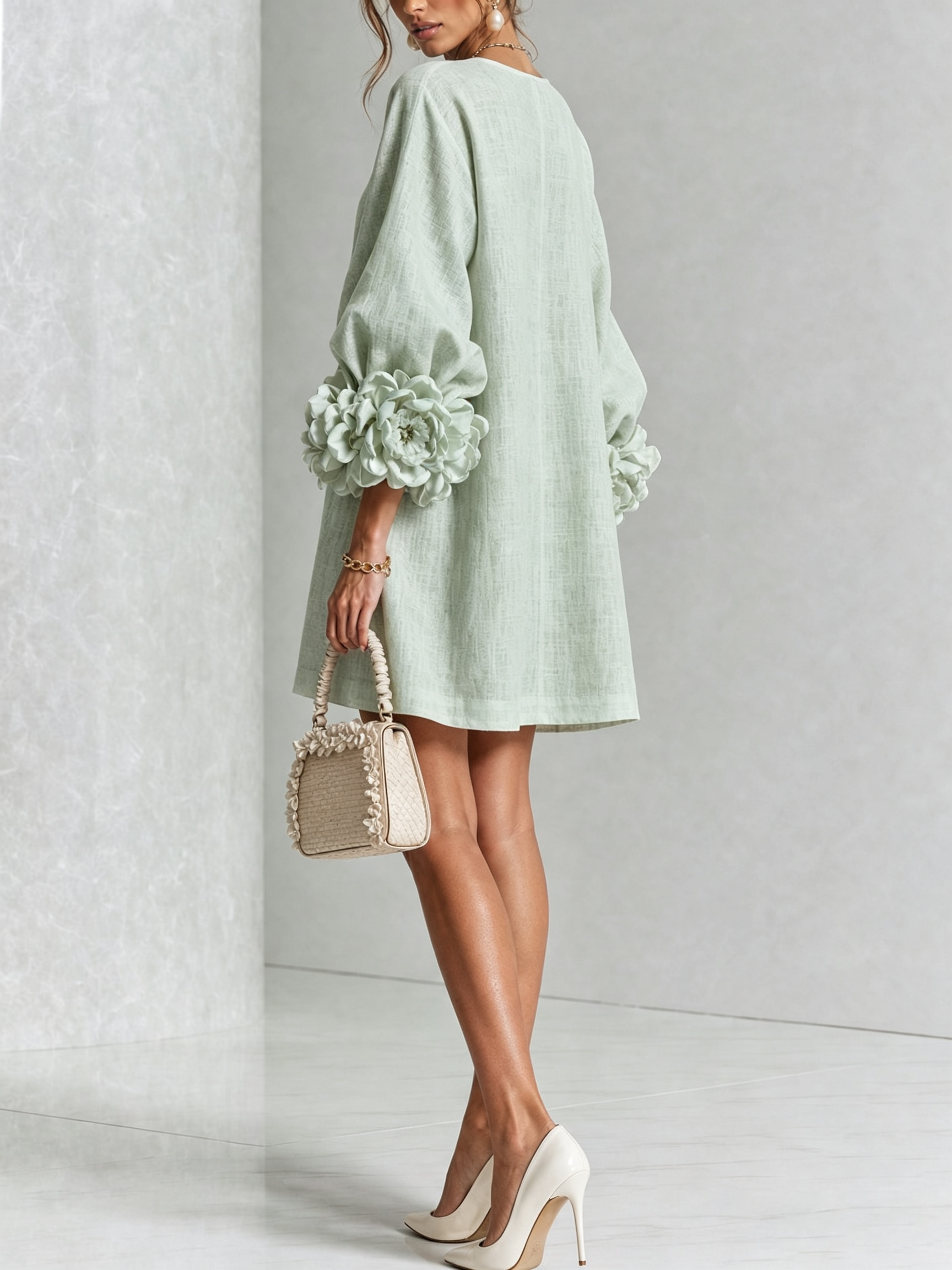 Floral Button-down Mini Dress