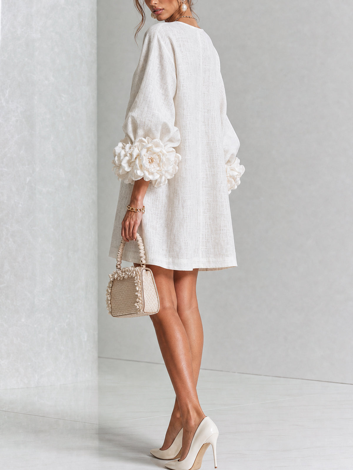 Floral Button-down Mini Dress