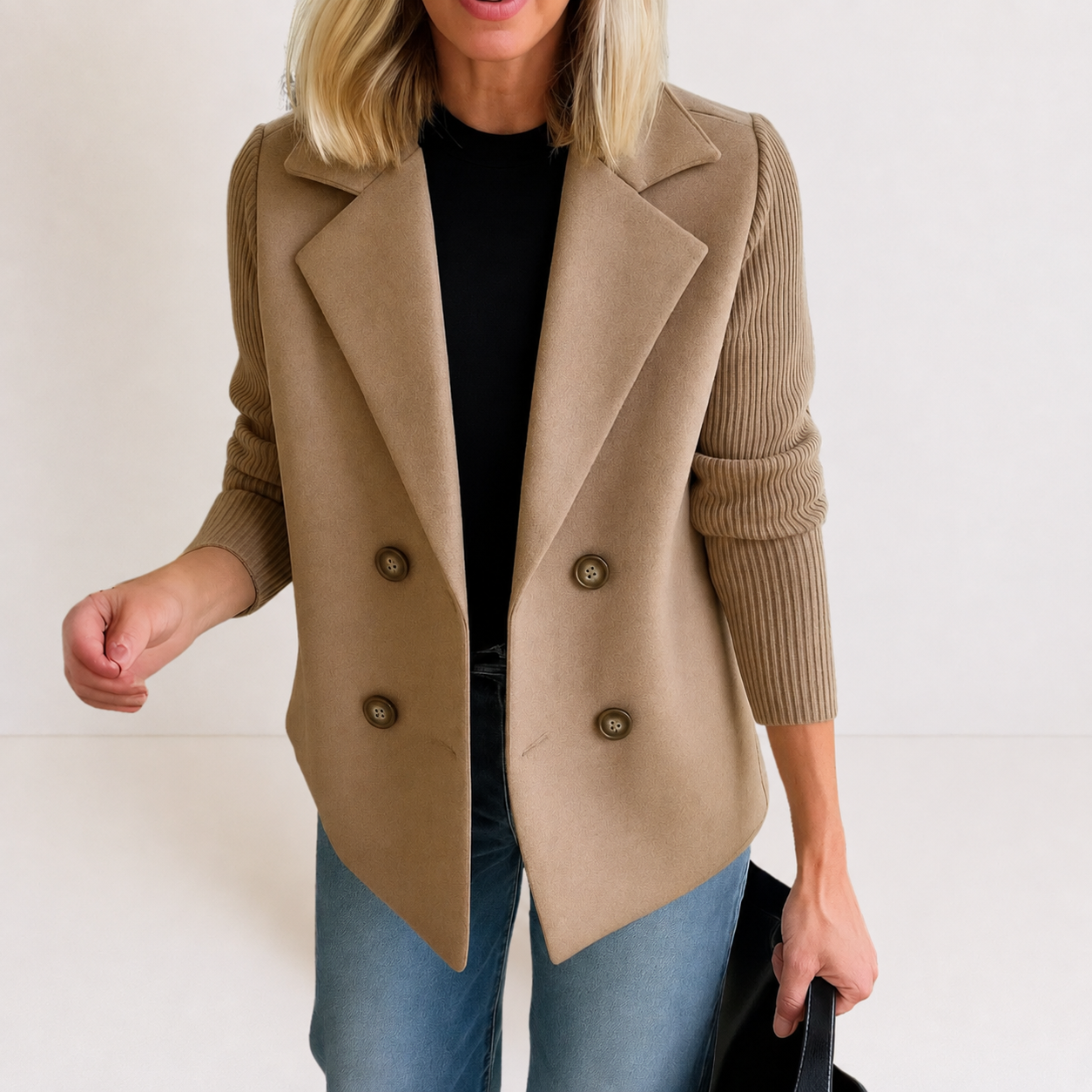 Caroline | Jacket with Knitted Sleeves