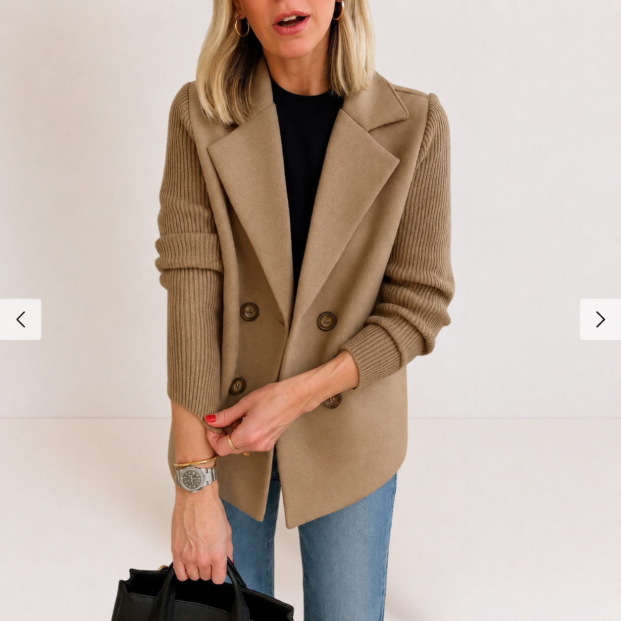 Caroline | Jacket with Knitted Sleeves