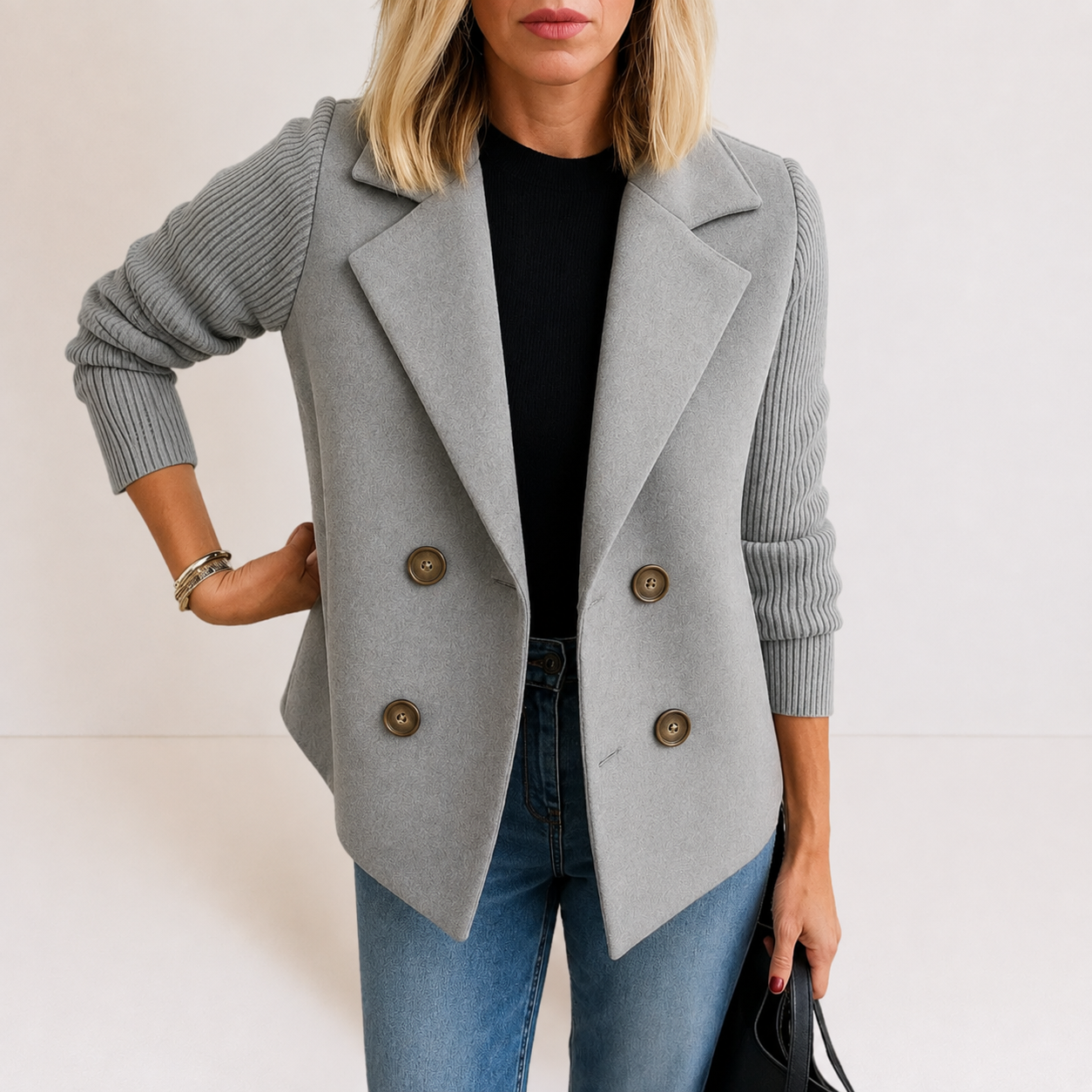 Caroline | Jacket with Knitted Sleeves