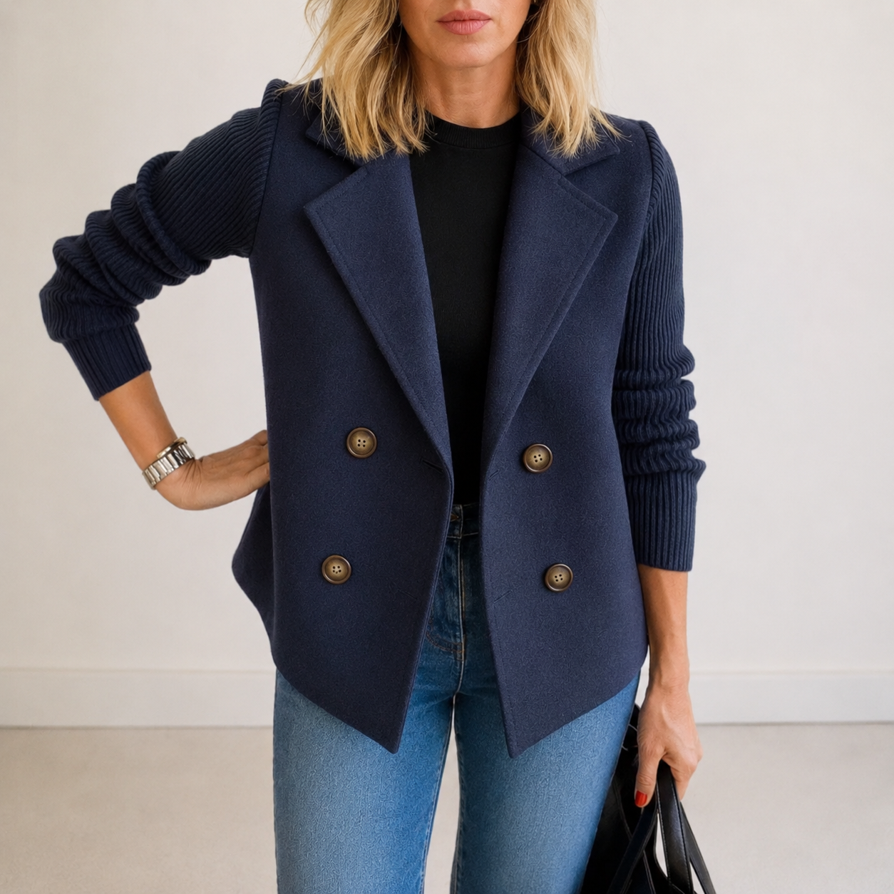 Caroline | Jacket with Knitted Sleeves