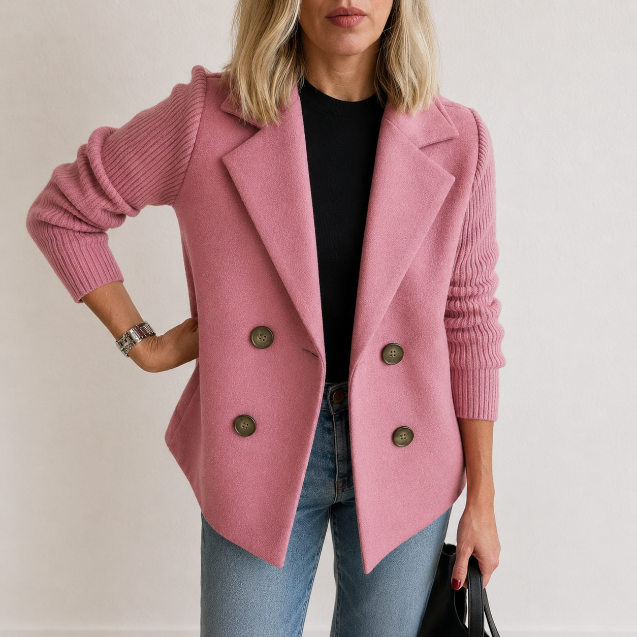 Caroline | Jacket with Knitted Sleeves