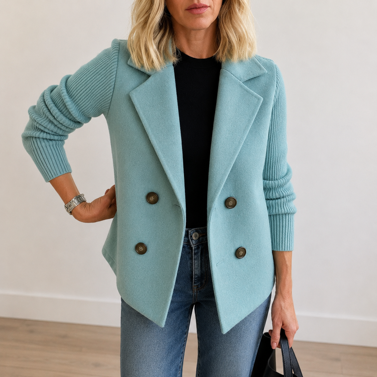 Caroline | Jacket with Knitted Sleeves