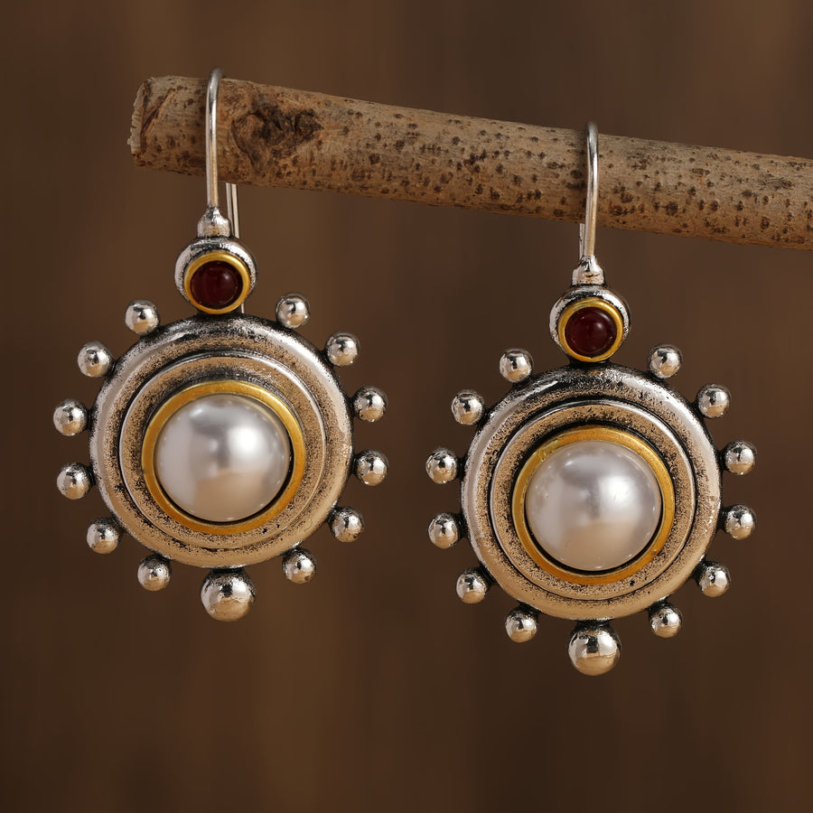 Vintage Pearl Statement Stud Earrings